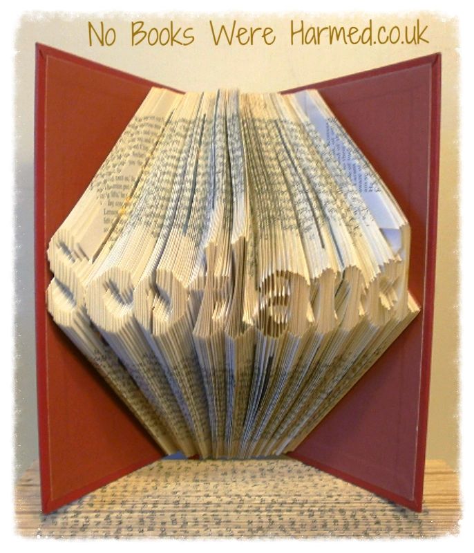 Handcrafted Celtic-style folded art piece representing Scotland, made from vintage book pages.